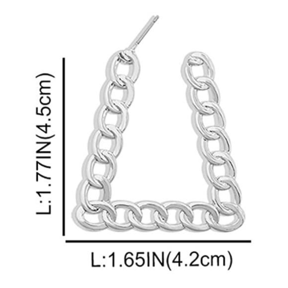 Silver Chunky Chair Earrings - Picture 3 of 3